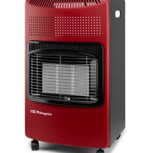 ESTUFA GAS ORBEGOZO HCE74 CERAMICA 4200W ROJA